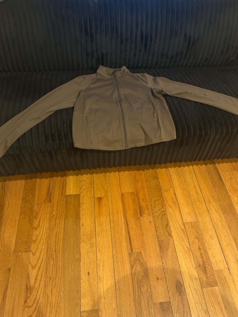 Skims x Nike Matte Mock Neck Full Zip Top • NWT • Never Worn• Dark Sepia) • 2X